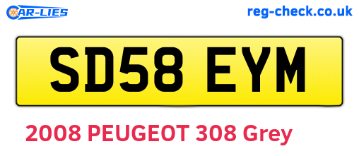 SD58EYM are the vehicle registration plates.