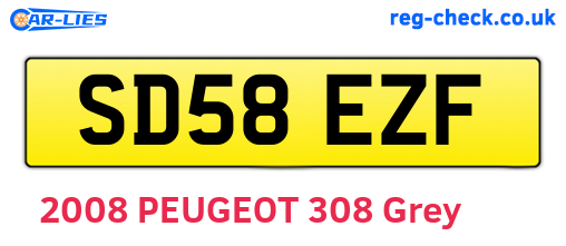 SD58EZF are the vehicle registration plates.