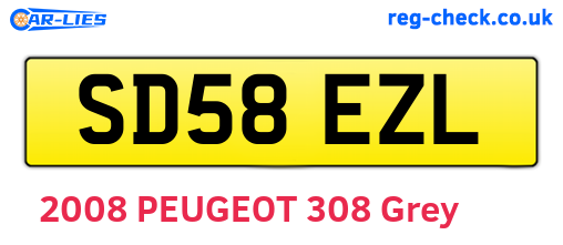 SD58EZL are the vehicle registration plates.