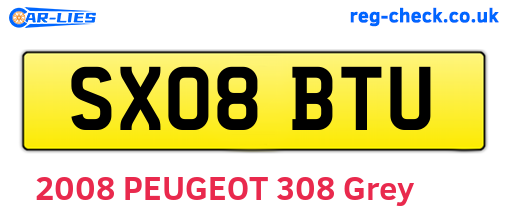 SX08BTU are the vehicle registration plates.