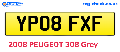 YP08FXF are the vehicle registration plates.
