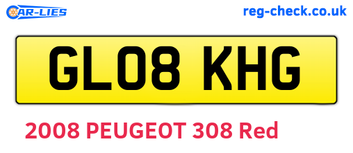 GL08KHG are the vehicle registration plates.