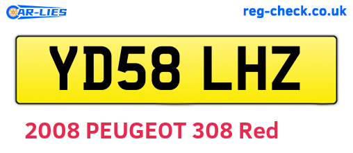 YD58LHZ are the vehicle registration plates.