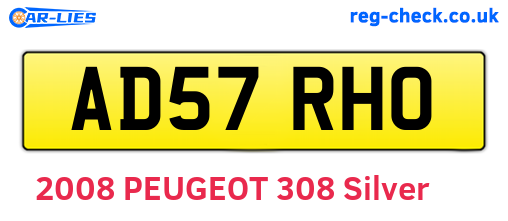 AD57RHO are the vehicle registration plates.