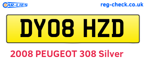 DY08HZD are the vehicle registration plates.