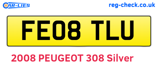 FE08TLU are the vehicle registration plates.
