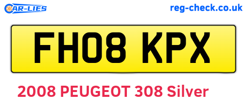 FH08KPX are the vehicle registration plates.