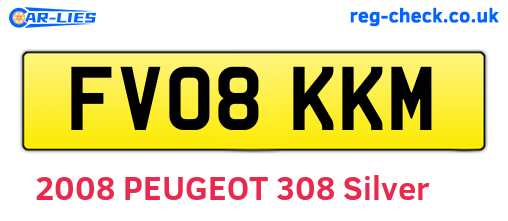 FV08KKM are the vehicle registration plates.
