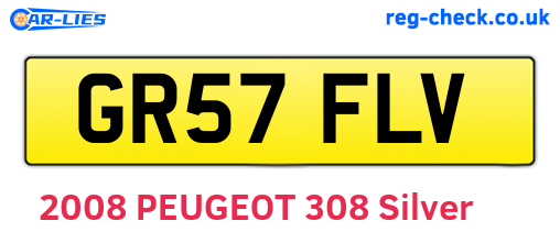 GR57FLV are the vehicle registration plates.