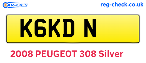 K6KDN are the vehicle registration plates.