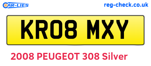 KR08MXY are the vehicle registration plates.