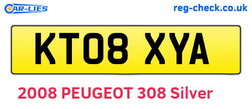 KT08XYA are the vehicle registration plates.