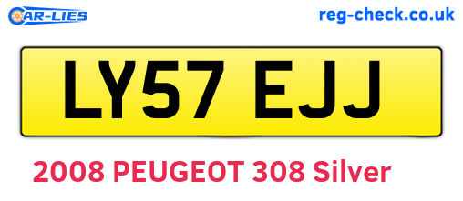 LY57EJJ are the vehicle registration plates.