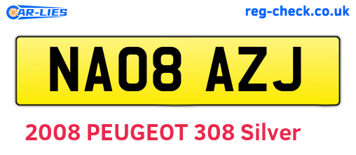 NA08AZJ are the vehicle registration plates.