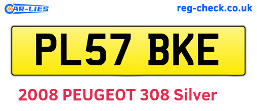 PL57BKE are the vehicle registration plates.