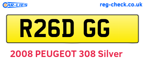 R26DGG are the vehicle registration plates.