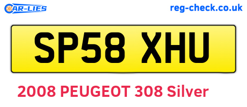 SP58XHU are the vehicle registration plates.
