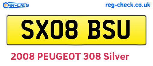 SX08BSU are the vehicle registration plates.