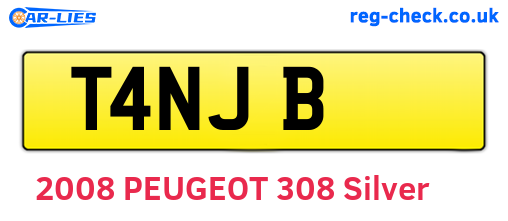 T4NJB are the vehicle registration plates.