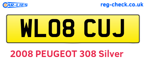 WL08CUJ are the vehicle registration plates.