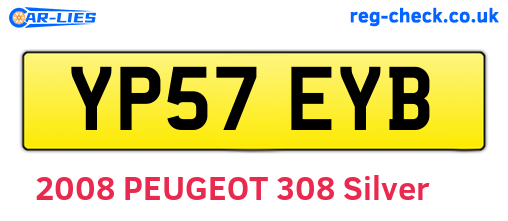 YP57EYB are the vehicle registration plates.