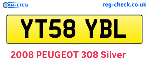 YT58YBL are the vehicle registration plates.