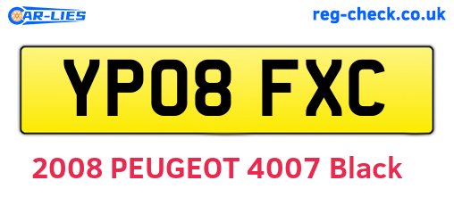 YP08FXC are the vehicle registration plates.