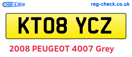 KT08YCZ are the vehicle registration plates.