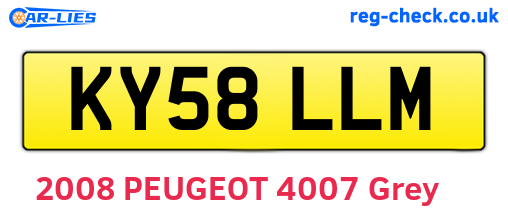 KY58LLM are the vehicle registration plates.