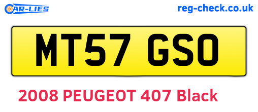 MT57GSO are the vehicle registration plates.