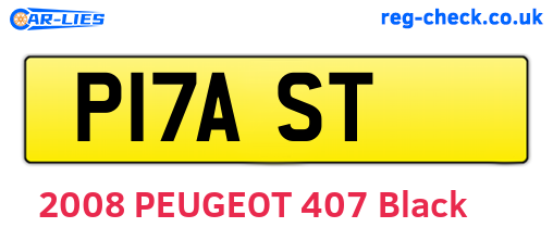 P17AST are the vehicle registration plates.