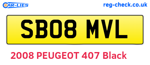 SB08MVL are the vehicle registration plates.