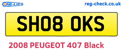 SH08OKS are the vehicle registration plates.