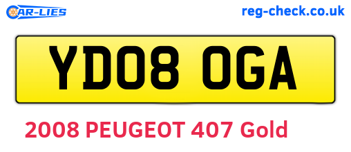 YD08OGA are the vehicle registration plates.