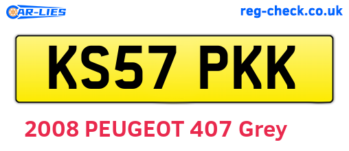 KS57PKK are the vehicle registration plates.