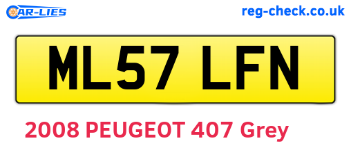 ML57LFN are the vehicle registration plates.