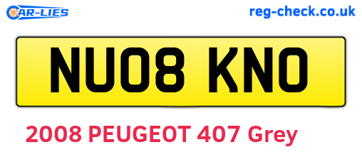 NU08KNO are the vehicle registration plates.