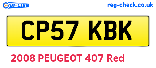 CP57KBK are the vehicle registration plates.