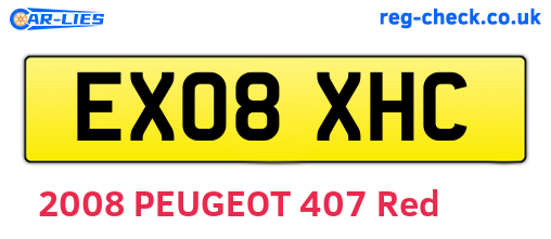 EX08XHC are the vehicle registration plates.