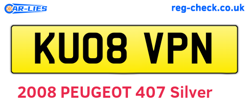 KU08VPN are the vehicle registration plates.