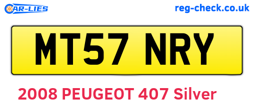 MT57NRY are the vehicle registration plates.