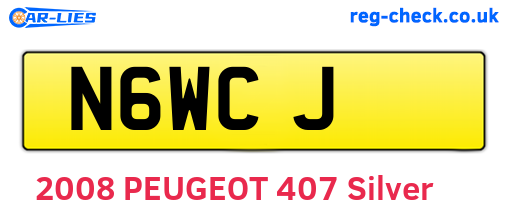 N6WCJ are the vehicle registration plates.