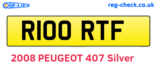 R100RTF are the vehicle registration plates.