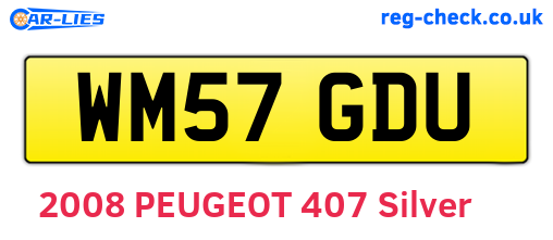 WM57GDU are the vehicle registration plates.