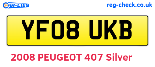 YF08UKB are the vehicle registration plates.