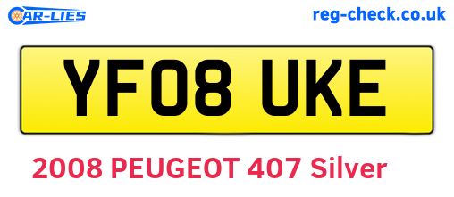 YF08UKE are the vehicle registration plates.
