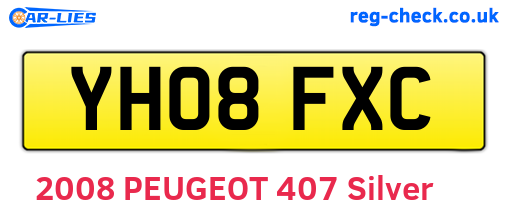 YH08FXC are the vehicle registration plates.