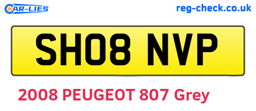 SH08NVP are the vehicle registration plates.