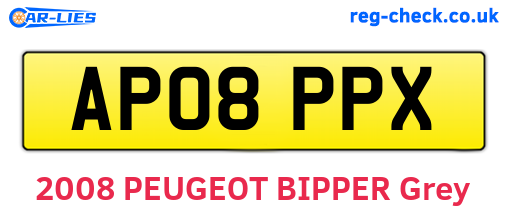 AP08PPX are the vehicle registration plates.
