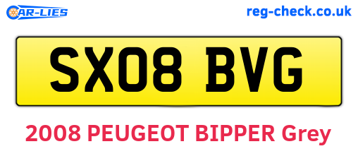 SX08BVG are the vehicle registration plates.
